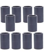 10-Pack 1 in. Schedule-80 PVC Couplings Slip/Straight/Socket Fittings NSF ASTM D2467