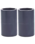 2-Pack 1 in. Schedule-80 PVC Couplings Slip/Straight/Socket Fittings NSF ASTM D2467