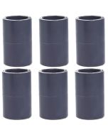 6-Pack 1 in. Schedule-80 PVC Couplings Slip/Straight/Socket Fittings NSF ASTM D2467