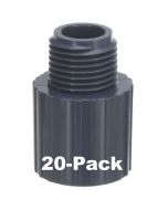 20-Pack 1 in. SCH-80 PVC Male Adapters Pipe Fittings NSF ASTM D2467/D2464 NPT