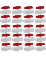 20-Pack 1/2 in. PVC Compact Ball Shut-off Valves Schedule-40 Pipe Fittings Slip/Socket