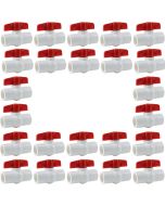 24-Pack 1/2 in. PVC Compact Ball Shut-off Valves Schedule-40 Pipe Fittings Slip/Socket