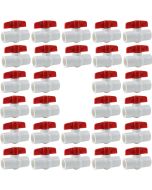 28-Pack 1/2 in. PVC Compact Ball Shut-off Valves Schedule-40 Pipe Fittings Slip/Socket