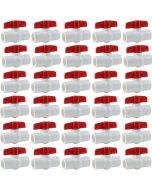 30-Pack 1/2 in. PVC Compact Ball Shut-off Valves Schedule-40 Pipe Fittings Slip/Socket