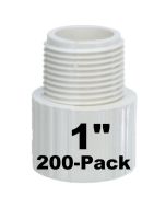 200pcs 1 in. Schedule-40 PVC Male Adapter Pipe Fitting NSF SCH40 ASTM D2466 1" NPT x Slip