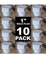 10-Pack 1 in. Schedule 40 PVC Male Threaded Plug/MNPT End Cap Pipe Fitting NSF SCH40 ASTM D2466 1"