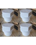 4-Pack 1 in. Schedule 40 PVC Male Threaded Plug/MNPT End Cap Pipe Fitting NSF SCH40 ASTM D2466 1"