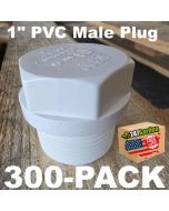 300pcs/Box 1 in. Schedule 40 PVC Male Threaded Plug/MNPT End Cap Pipe Fitting NSF SCH40 ASTM D2466 1"