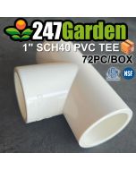 72pcs 1 in. Schedule 40 PVC Tee 3-Way Pipe Fitting NSF SCH40 ASTM D2466