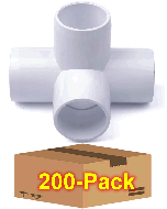 200-Pack 1/2 in. PVC 4-Way Elbow Fitting - ASTM SCH40 Furniture-Grade