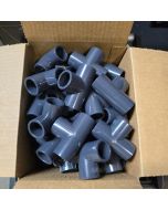 200pc/Box 3/4 in. SCH-80 PVC Tee 3-Way Straight Pipe Fittings NSF ASTM D2467 Slip/Socket Wholesale Plumbing Special