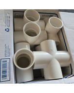 6-Pack 2 in. SCH-40 PVC Cross Fittings NSF ASTM D2466