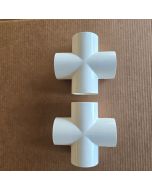 2-Pack 2 in. SCH-40 PVC Cross Fittings NSF ASTM D2466