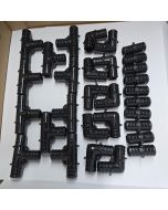 30-PC 3/4" PEX Crimp Fittings w/ 10PC Tee + 10PC Elbow + 10PC Coupling Plastic Fittings ASTM NSF 30Pc Essential Pack