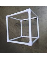 3/4 in. 3x3x3 Ft PVC Cube Complete Kit w/ 3/4" SCH40 PVC Pipes and 3-Way Furniture-Grade Corners