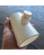 2" Slip x 2" Slip x 1/2" Fip SCH-40 PVC Female Reducing Threaded-Tee w/ 1/2" Male NPT Plug