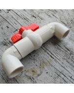 247Garden 1/2 in. SCH-40 Modular PVC FIP  Ball Shut-off Valve w/ Double Male Elbow Adapters