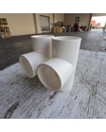 2-Pk 1-1/2 in. Schedule 40 PVC Tee 3-Way Pipe Fitting NSF SCH40 ASTM D2466 1.5"