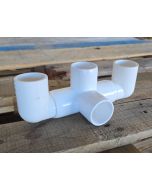 3/4" PVC SCH-40 3-Port Closed Manifold w/ 2X 360° Adjustable Direction - Basic Modular Version