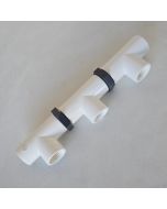 SCH-40 Manifold 1/2" FNPT Inlet, 1/2" FNPT Outlet, 3-Port Open, ASTM D2466 Modular PVC Fitting Kit