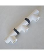 3-Port Open PVC SCH-40 Manifold w/ 3/4" FNPT Inlet & Outlet ASTM D2466 Modular PVC Fitting Kit