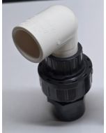 SCH80 3/4 in. PVC Chiller Fitting w/ SCH80 Union + SCH80 HEX Male Adapter + Special SCH40 90-Degree Street Elbow ASTM ANSI Fittings Elite Series