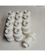 12-Pk 1/2 in. SCH-40 PVC True Union Ball Check Valve Socket-Type ASTM D2466/F1970 One-Way Pro-Flow Control Fitting