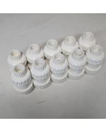 10-Pk 1/2 in. SCH-40 PVC True Union Ball Check Valve Socket-Type ASTM D2466/F1970 One-Way Pro-Flow Control Fitting