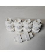 5-Pk 1/2 in. SCH-40 PVC True Union Ball Check Valve Socket-Type ASTM D2466/F1970 One-Way Pro-Flow Control Fitting
