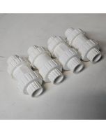 4-Pk 1/2 in. SCH-40 PVC True Union Ball Check Valve Socket-Type ASTM D2466/F1970 One-Way Pro-Flow Control Fitting