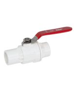 247Garden ERA 1/2 in. Two-Piece SCH40 PVC Chroming Ball Shut-Off Valve w/ Stainless Steel Handle
