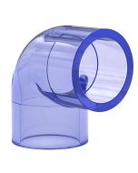 1 in. Clear PVC SCH-40 90-Degree Elbow Fitting Transparent Color ANSI, ASTM D2466 Special for Aquarium/Reef Tank Setup