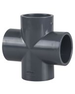 3 in. SCH-80 PVC Cross 4-Way High Pressure Pipe Fitting Slip/Socket-Ends NSF ASTM D2467
