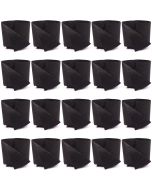 247Garden 1-Gallon Basic Transplanter Grow Bag/Aeration Fabric Pot (Black 6H x 7D) 20-Pack