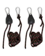 247Garden 1/4" Grow Light Fixture/Reflector Ratchet Hangers w/ Metal Gear (Pair/300LB Max Weight)