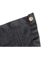 247Garden 90% 7'8"X50' UV-Proof Black Shade Net/Privacy Fence/Sun Block Screen w/Hemmed Border and Brass Grommets (Made w/100% New HDPE+UV 180GSM Material w/3-5 Years Life)