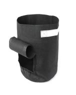 247Garden 15-Gallon Potato Grow Bag/Aeration Fabric Pot w/Handles & Flap Door for Easy Harvesting (Black 21H x 14.5D)