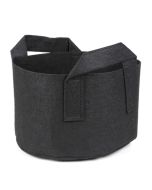247Garden 1-Gallon Short Aeration Fabric Pot/Vegetable Grow Bag w/Handles (Black 5H x 8D)