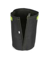 247Garden 3-Gallon Tall Transplanter Fabric Pot/Tree Grow Bag (Black w/Velcro Closure & Short Green Handles 12.5H x 8.5D)