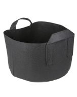 247Garden 4-Gallon Short Aeration Fabric Pot/Vegetable Grow Bag w/Handles (Black 8H x 12D)