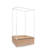 247Garden 4X4 Aeration Fabric Grow Bed/Raised Vegetable Flower Garden with PVC Frames + Extension (120-Gallon Tan)