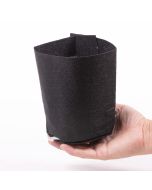 247Garden Basic 1/2-Gallon Transplanter Grow Bag/Aeration Fabric Pot (Black 6H x 5D)