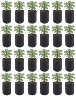24-Pack 247Garden 1/2 Gallon Basic Aeration Fabric Pots/Plant Grow Bags (Black Color, 200GSM, 6H x 5D)