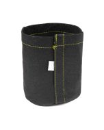 247Garden 1/2-Gallon Transplanter Fabric Pot w/Velcro Closure & Short Green Handles (Black 6H x 5D)