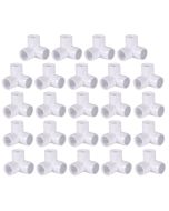 247Garden ASTM SCH40 3-Way PVC Elbow Fitting Connectors for 3/4" Pipes (Commercial+Furniture Grade, UV-Proof) - Compatiable w/247Garden 3/4" PVC Frame Grow Bed/Raised Garden Kit 24-Pack
