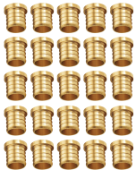 25-Pack Barb Crimp Pex 3/4-inch Plug (End Cap) Brass Fittings, ASTM F1807