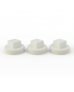 3-PK 1-1/2 in. PVC Schedule-40 DWV MNPT Cleanout Plugs for Drain, Waste and Vent Pipe Fitting ASTM D2655 NSF