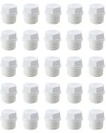 25-Pack 3/4" SCH-40 PVC Male Threaded Plug Pipe Fittings, Plumbing Grade NSF-PW UPC ASTM ANSI D2466