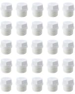 25-Pack 1/2 in. Schedule 40 PVC Male Thread Plugs, NSF/ASTM Pipe Fittings (MPT) SCH40 ASTM D2466