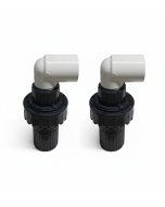 2-PK 3/4 in. PVC Chiller Fittings w/ SCH80 Union + SCH80 Male Adapters + SCH40 90-Degree Male Threaded Elbows, Elite Fittings